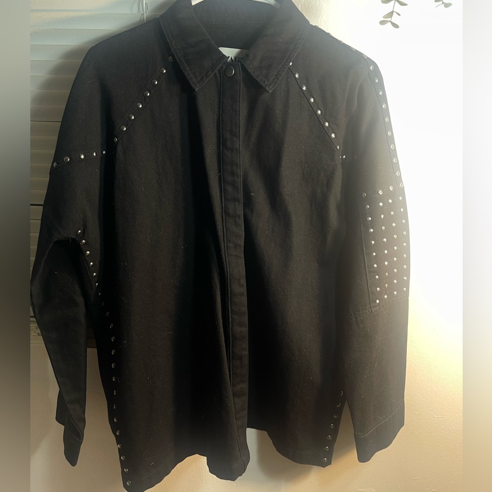 Zara black jean jacket xs.